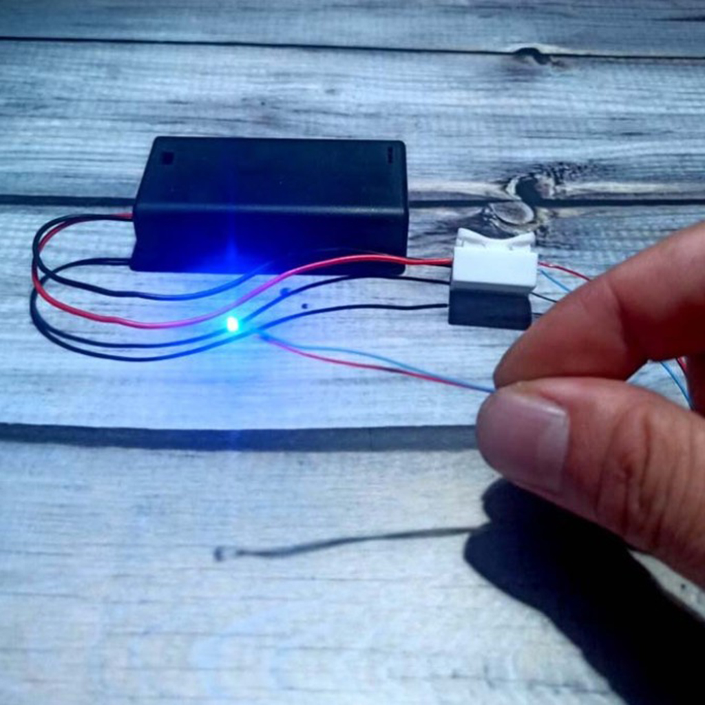 10/set Red Flash LED Light w Wire for Park Garden Military Model Layout Kit