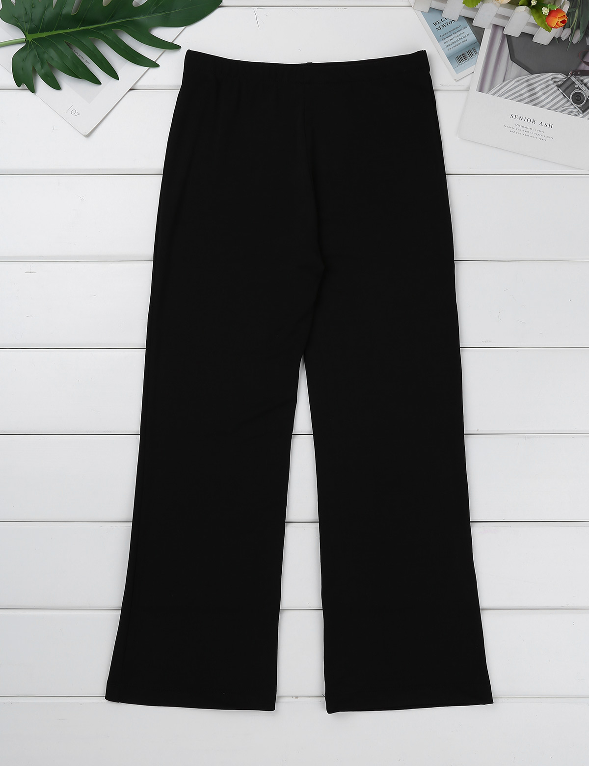 YiZYiF 6-14 Jahre Schwarz Kinder Jungen Grund Klassischen Stretchy Boot Cut Hosen Hosen Dancewear für Jazz Dance Bühne leistung – Detail 7