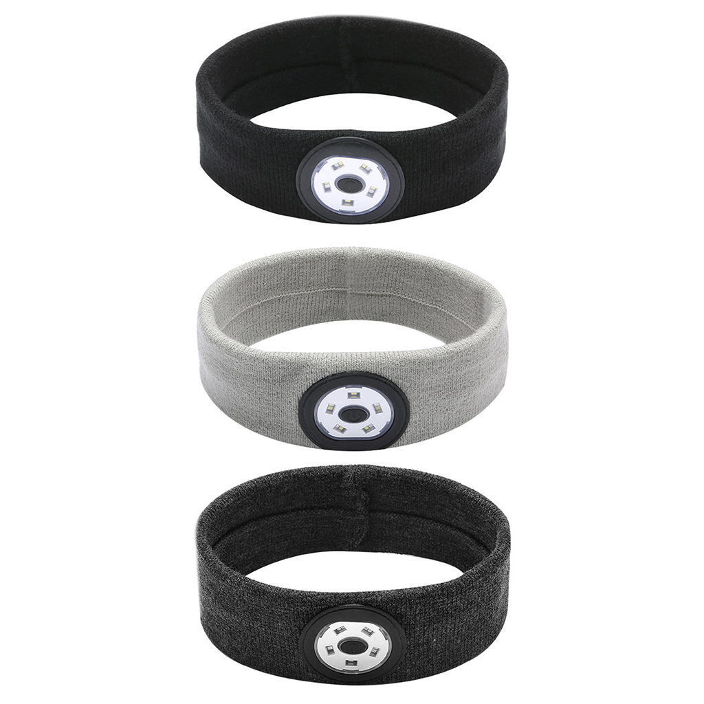 Absorbent Cycling Gym Sport Sweat Headband Sweatband Women Men Hair Bands Head Sweat Band Sports Safety With LED Light Up