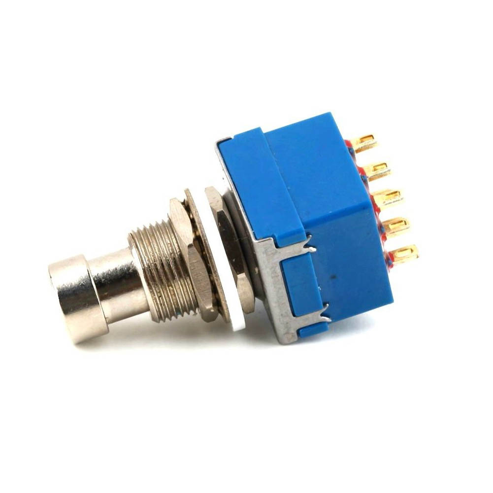 Gitarre Effekte 3PDT Pushbutton Pedal Fußschalter EIN-EIN Schalter Solder Terminal Latching Stomp Fuß Control Schalter True Bypass – Detail 3