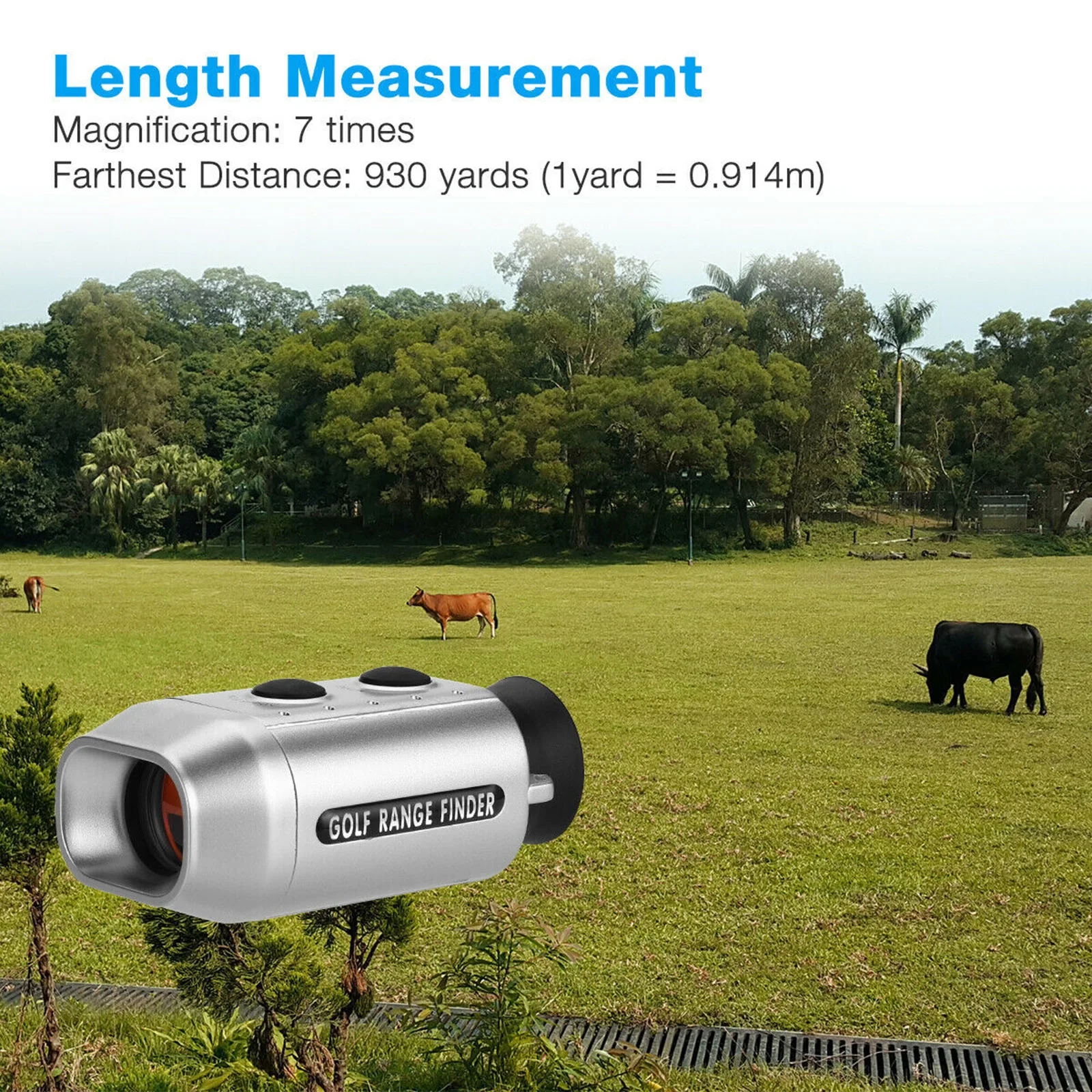 930 Yards 7x  Range Finder w/ Pouch Bag Telescope Distance Golf Rangefinder