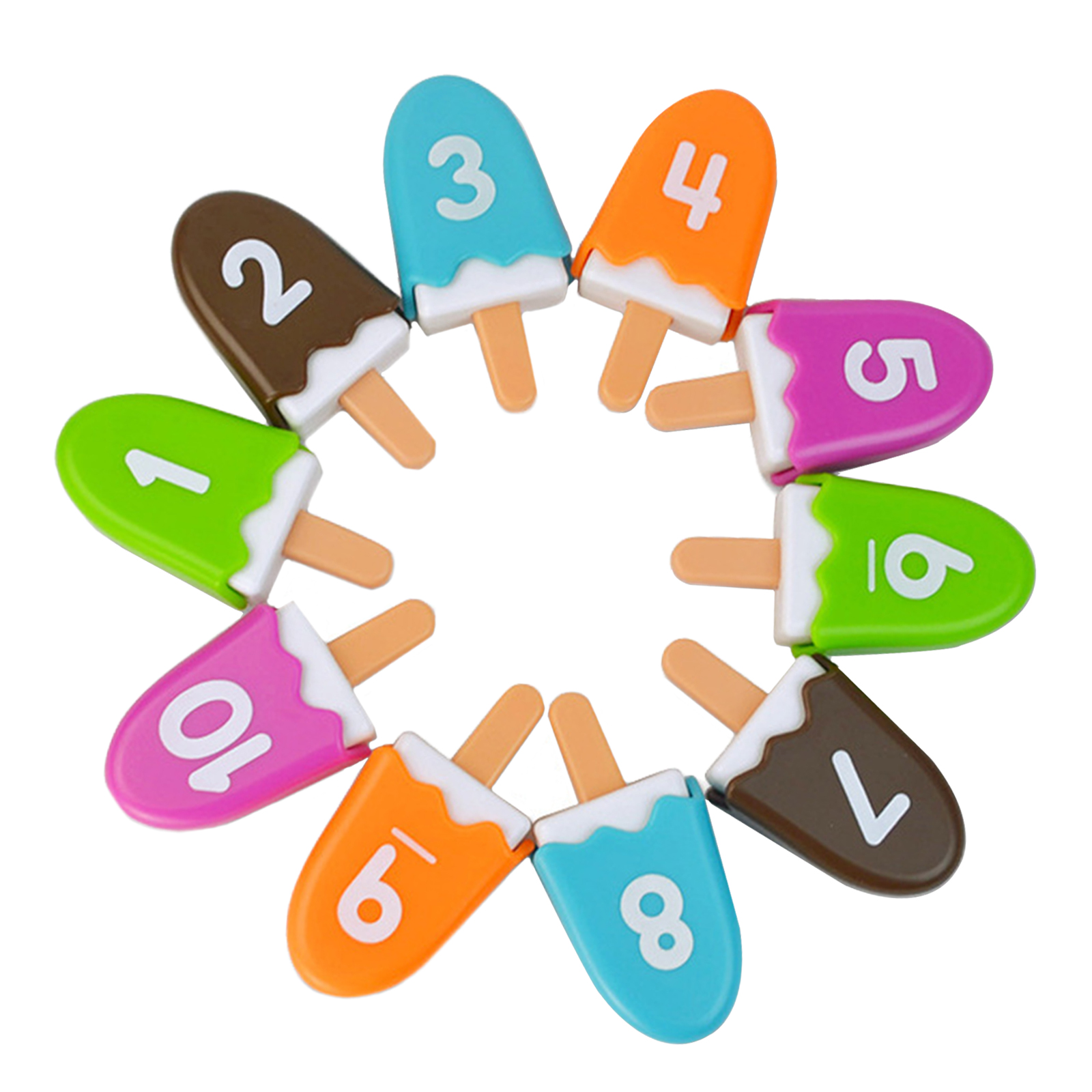 10 Set Color Number Matching Toy Childhood Educational Math Toys Gift
