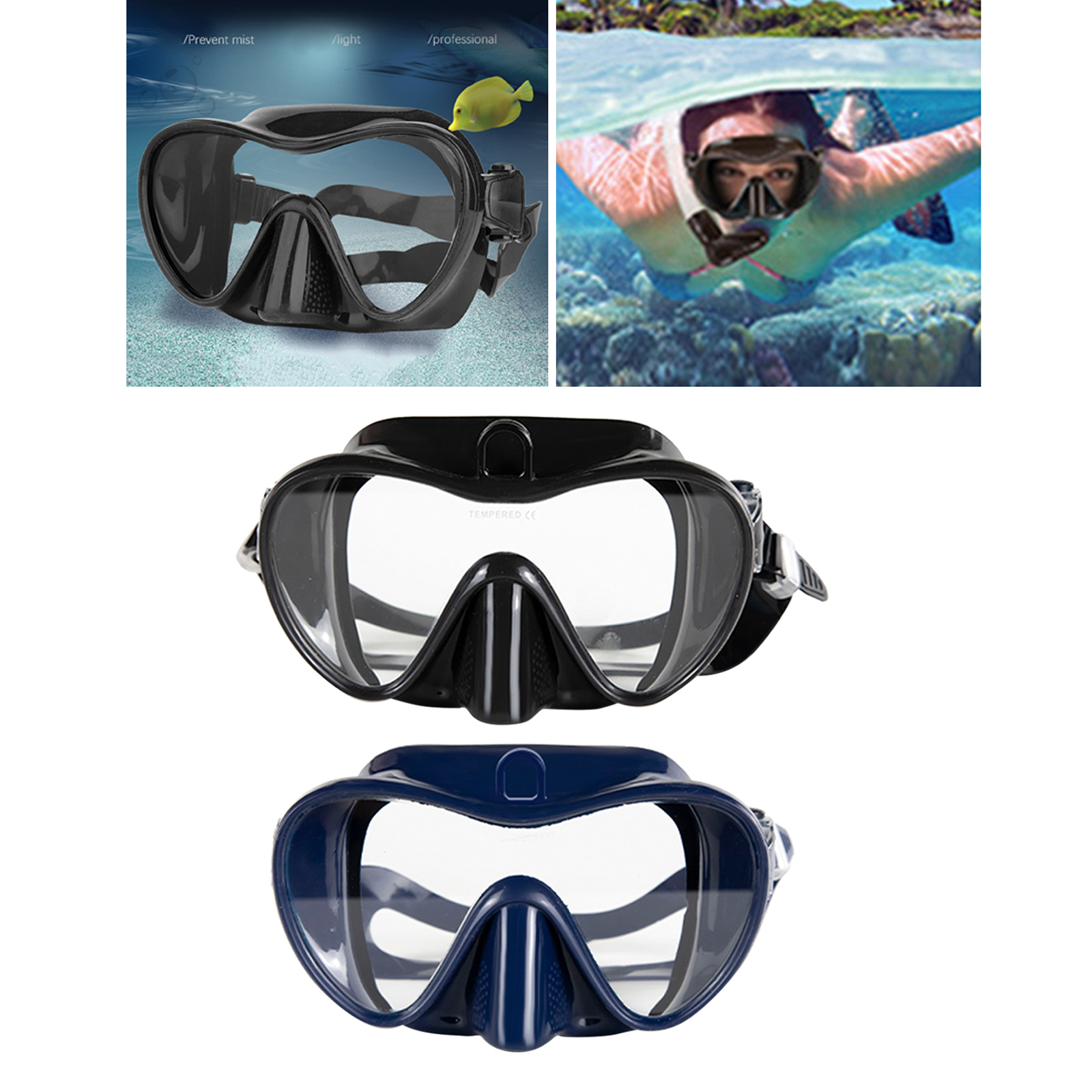 Diving Mask Full Face Clear Lens Anti Fog Scuba Underwater Mask Swimming Glasses Snorkel Diving Goggles Equipment for Adult