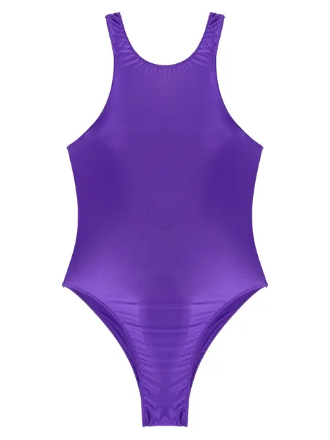 Freebily Women's Glossy High Cut Thong Bodysuit Tight Leotard One Piece  Swimsuit Lingeries : : Clothing, Shoes & Accessories