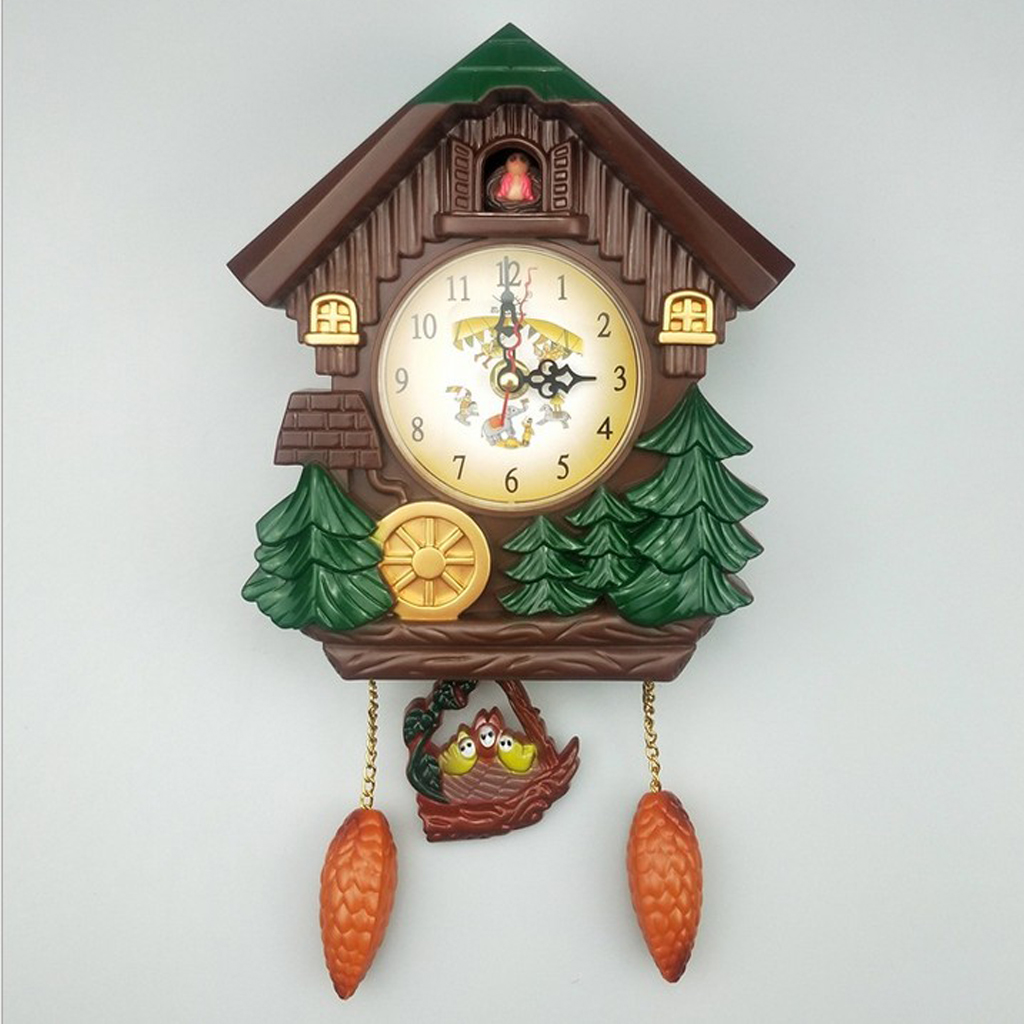  Plastic Cuckoo Coo Living Room Rocking Wall Clock for Kid