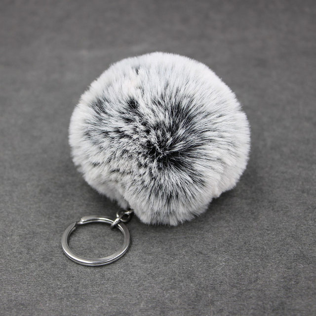 Pompom Ball Key Chains Rabbit  Fur Ball Keychain Accessories - Pom  Keychains Fur - Aliexpress