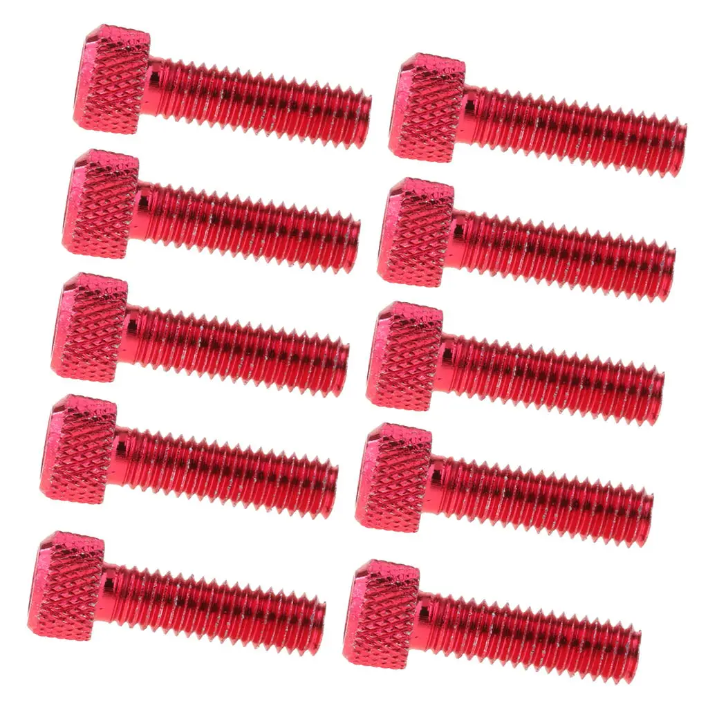 10pcs M6 x 20mm Pitch Alloy Steel Hex Bolt Socket Head  Screws Red high quality aluminum alloy strength corrosion resistance