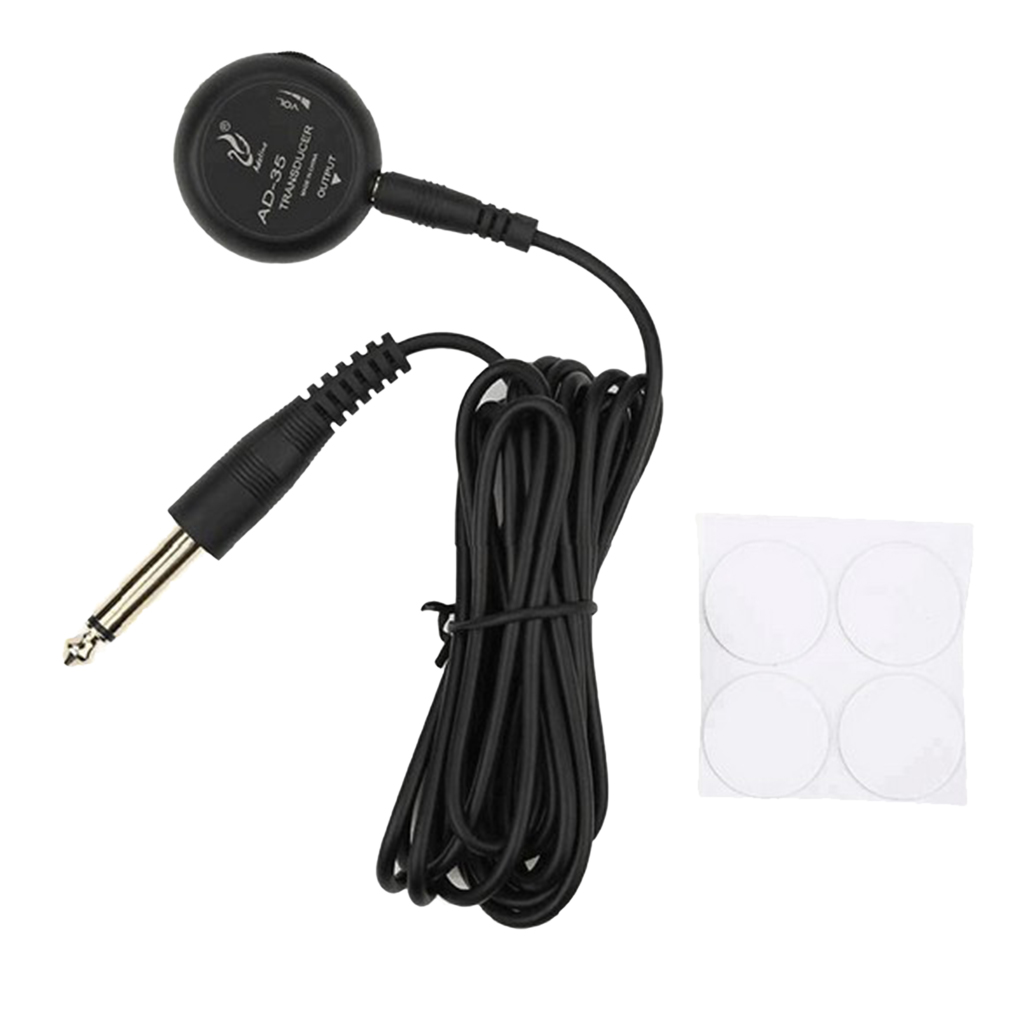 Self-Adhesive Piezo Soundhole Transducer Pickups for Ukulele Mandolin Drum
