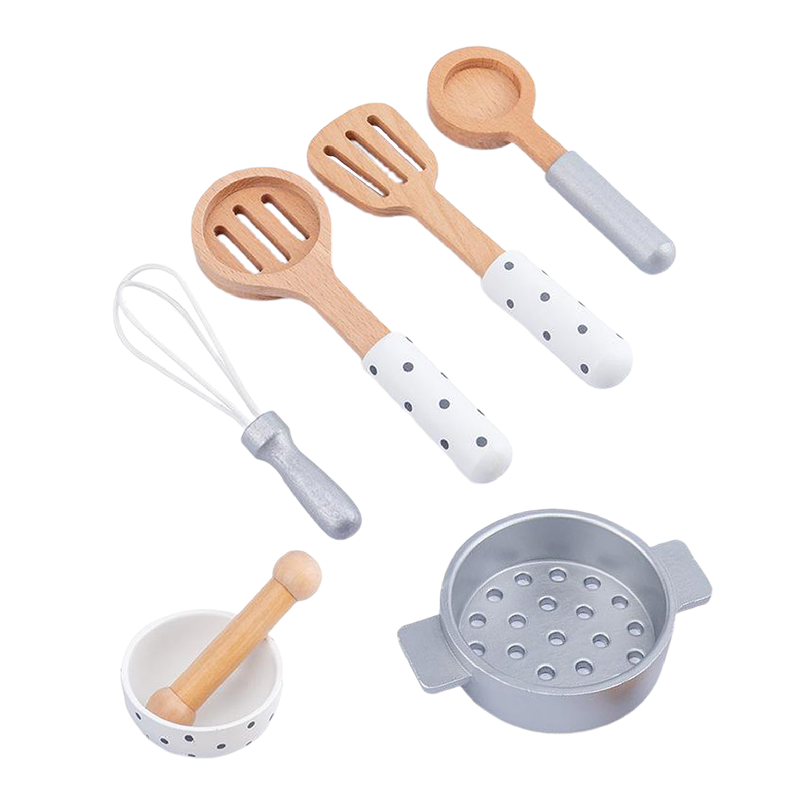 7pcs Kids Wooden Cutting Vegetable Toy Children Pretend Kitchen Food Play Toy for Toddler