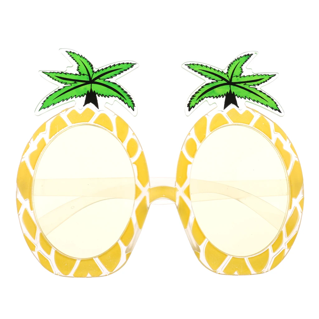Barbecue e Summer Party Tropical Fiesta Partito Occhiali da Sole Ananas per Le Vacanze Giallo di plastica 