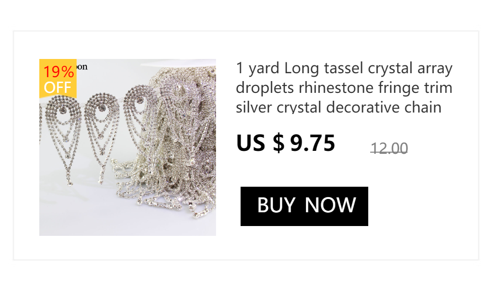 Lange Quaste Kristall Array Tröpfchen Strass Fransenbesatz Silber Kristall dekorative Kette Bekleidungszubehör ML076 – Detail 9