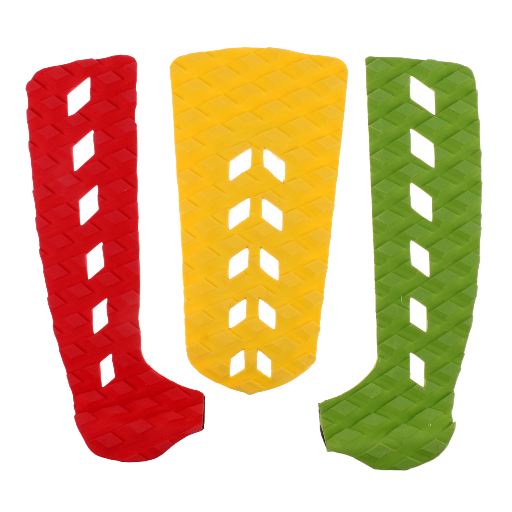 Surfboard Traction Pads - 3 Piece Deck Grips for Surfboard, Paddleboard, Surfing, Skimboarding - Adhesive & Non-slip