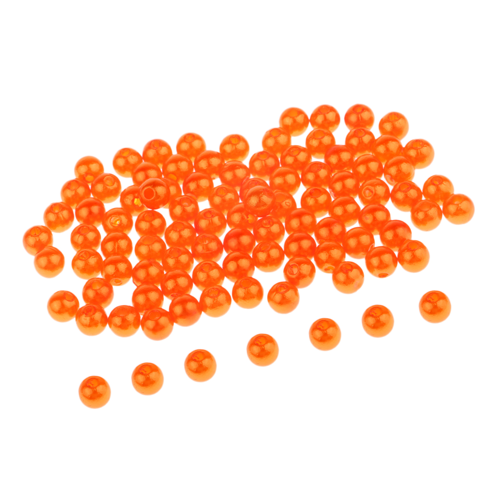60 Pieces 8mm Floating Fishing Rig Bead Beans Carp Fishing Tackle Two Colors