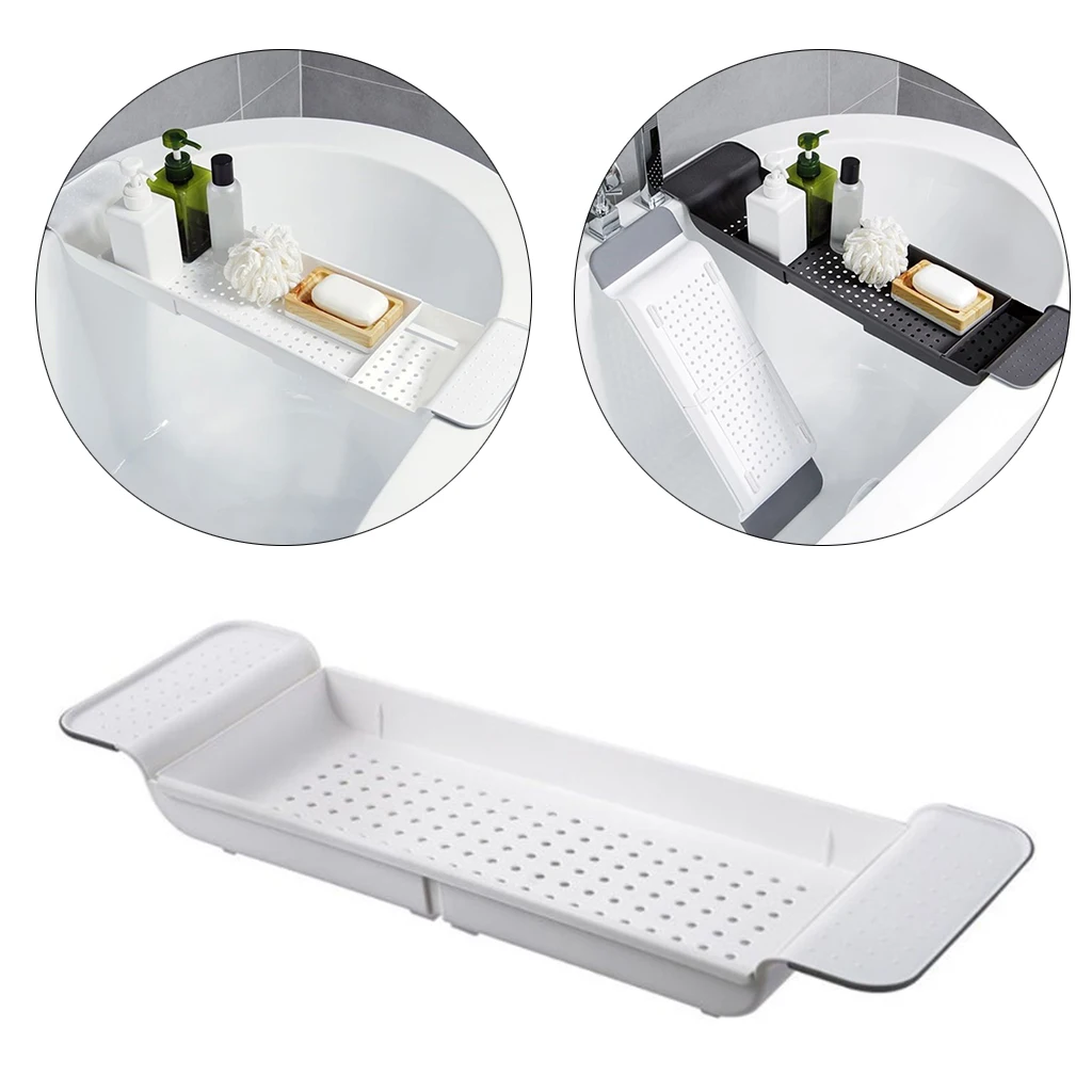 Bath Caddy Tray Multifunctional Organizer Tray Bath Tub Tray Bridge Holder for Bathroom Shower Luxury Reading