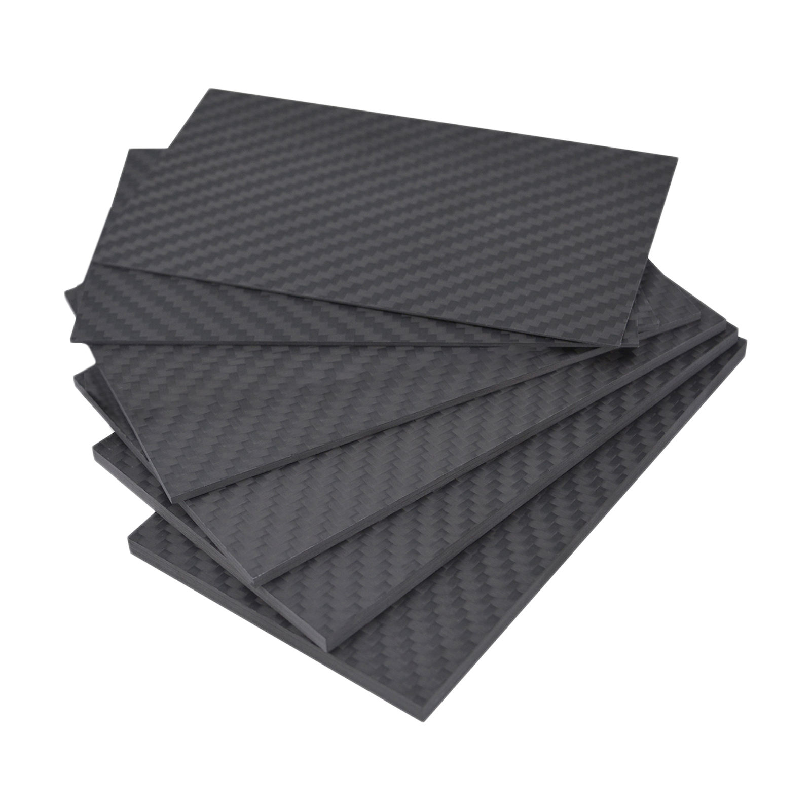 125x75mm 0.5MM/1.0MM/2.0MM/3.0MM 3K Carbon Fiber Plate Plain Weave Panel Sheet (Glossy Surface)