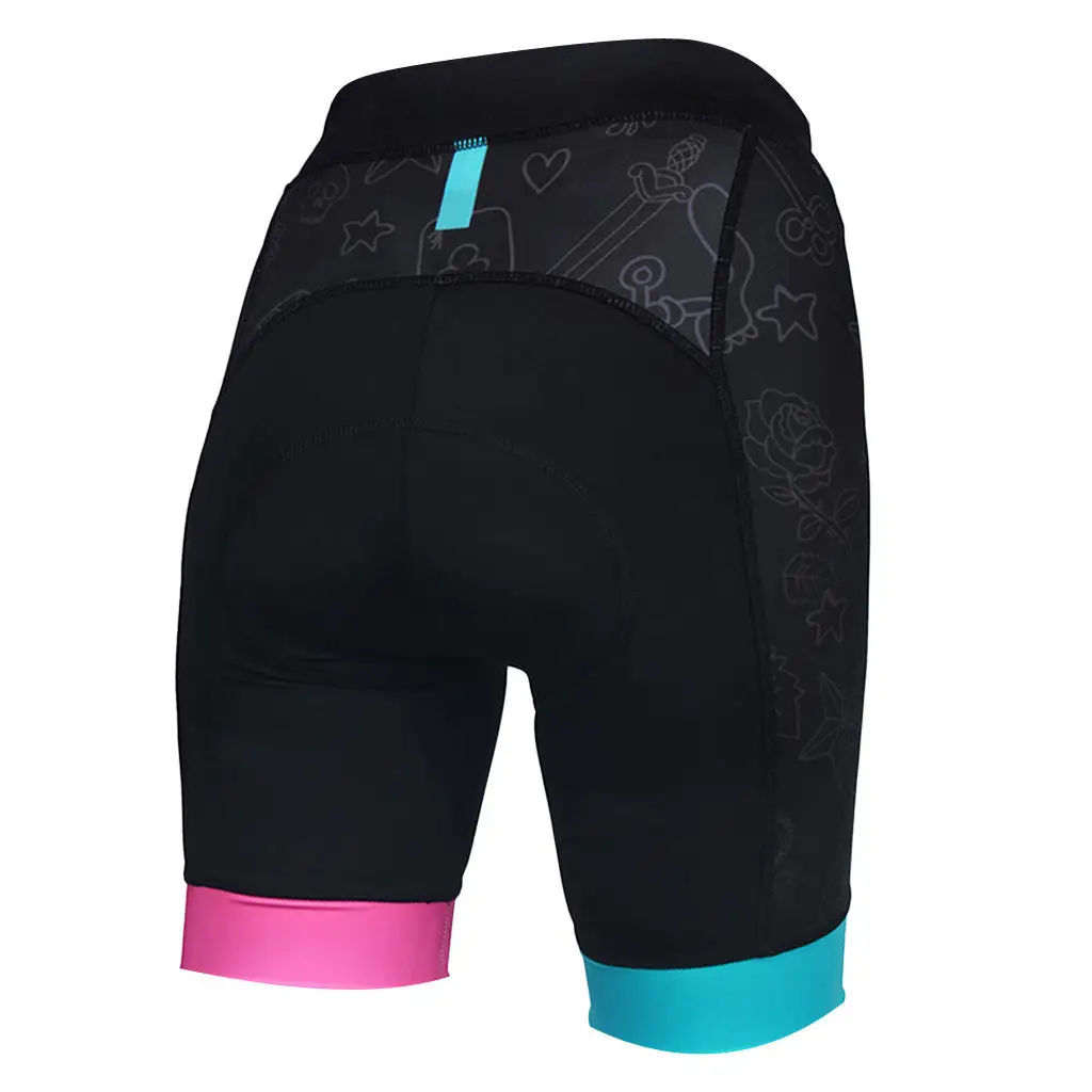 Women Cycling Underwear Shorts 3D Padded Bike Bicycle Shorts Undershorts Anti-slip Leg Grippers - Breathable & Quick Dry
