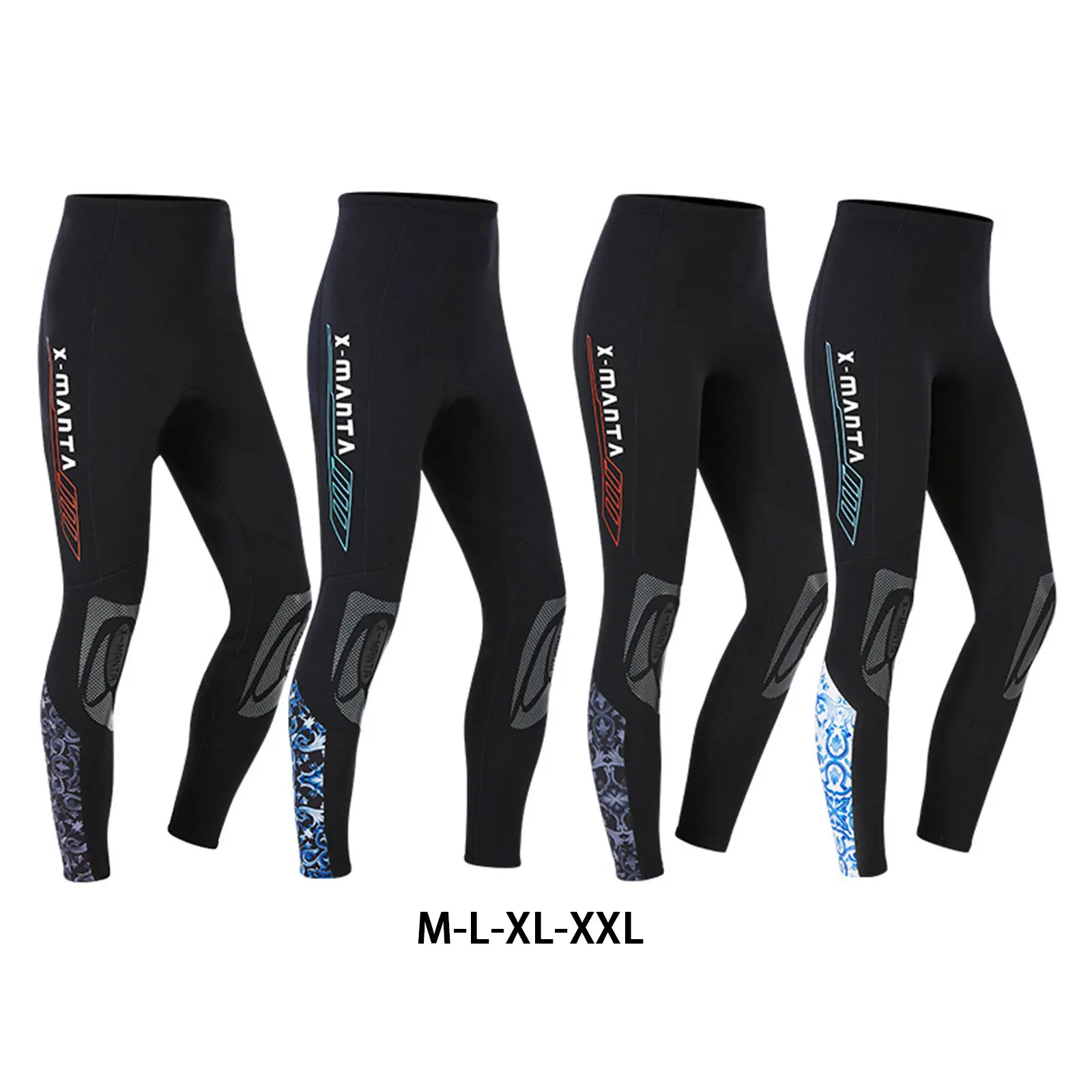 Men`s Women`s Wetsuit Pants, 3mm Neoprene Long Pants for Surfing Kayaking Swimming Diving Canoeing