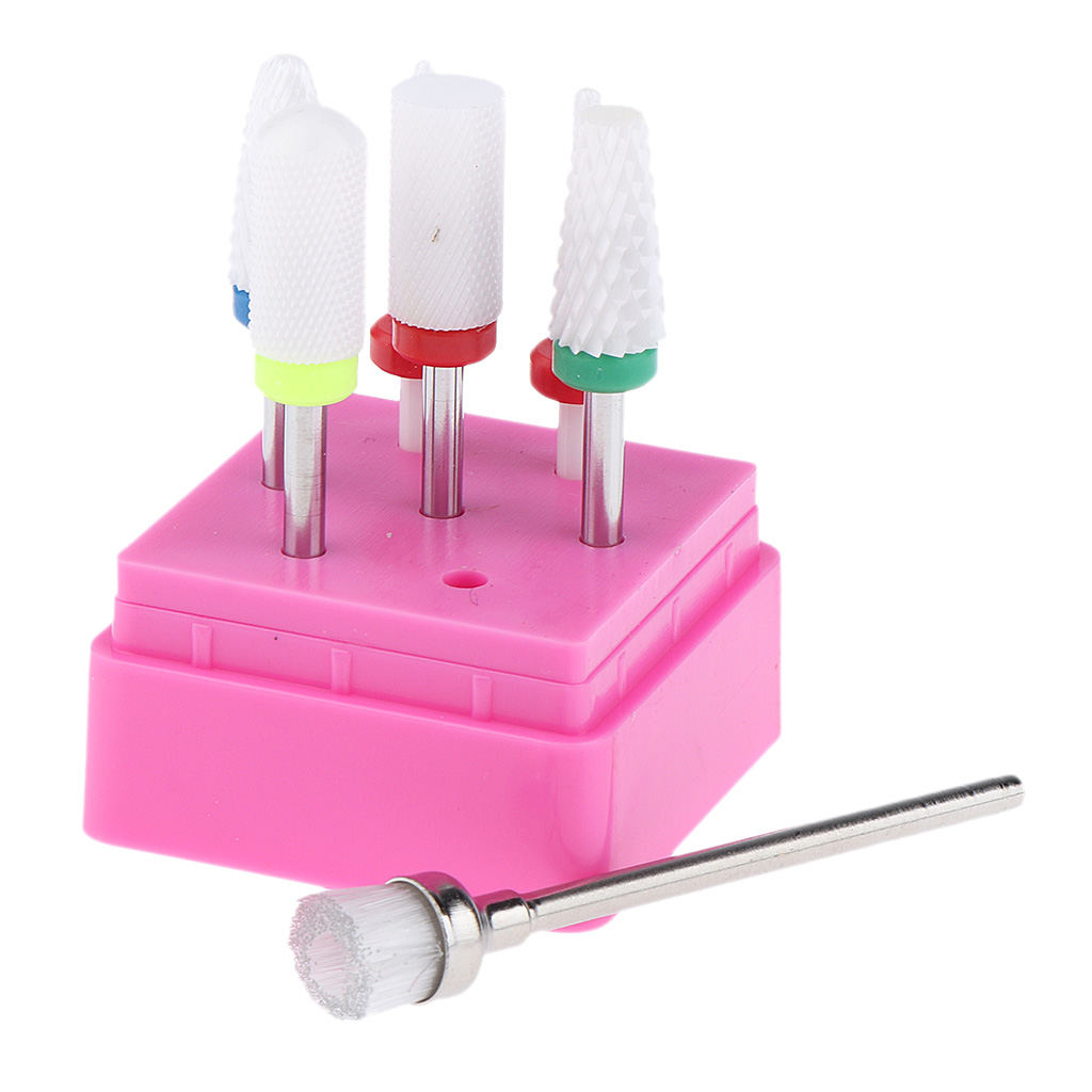 7Pc Ceramic Nail Art Polishing Head Drill Bit DIY Manicure Buffing Bits Set