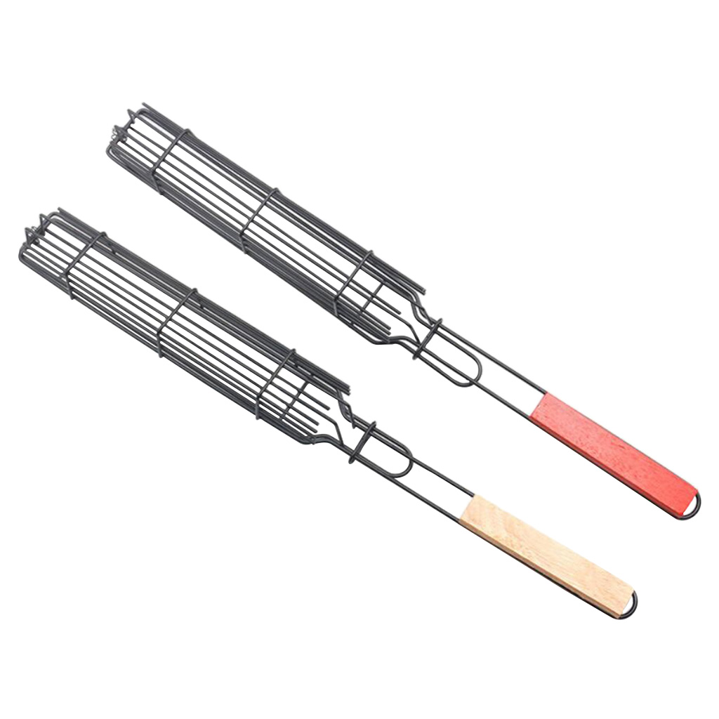 Kabob Grilling Baskets Non-Stick Metal for Vegetable Kitchen Accessories