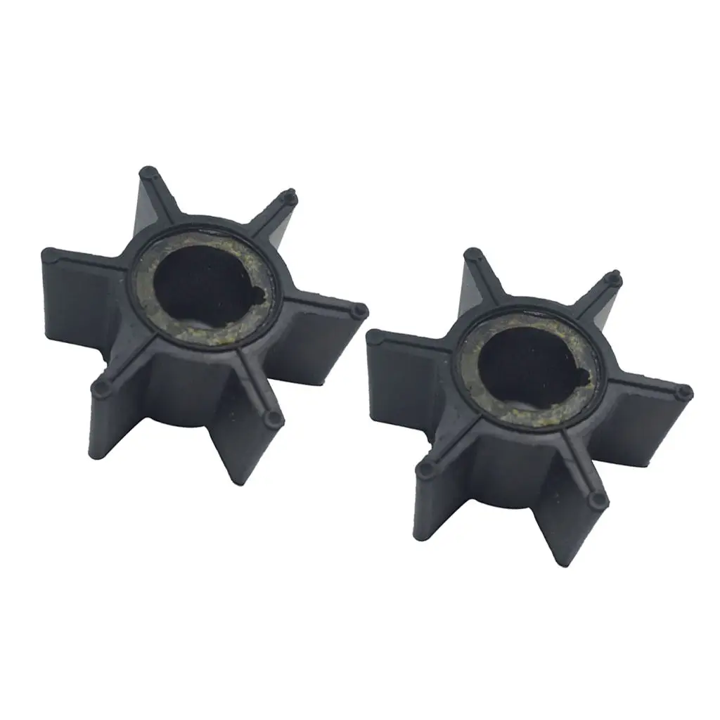 2 Pieces Water Pump Impeller 3B2 65021 1 for Tohatsu / 9.8  8  6  Black