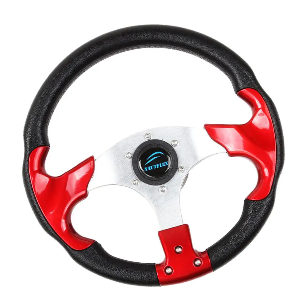 Boat Steering Wheel, 3 Spoke - Marine Yacht Sports Wheel, for 3/4inch (19 mm) Tapered Shaft