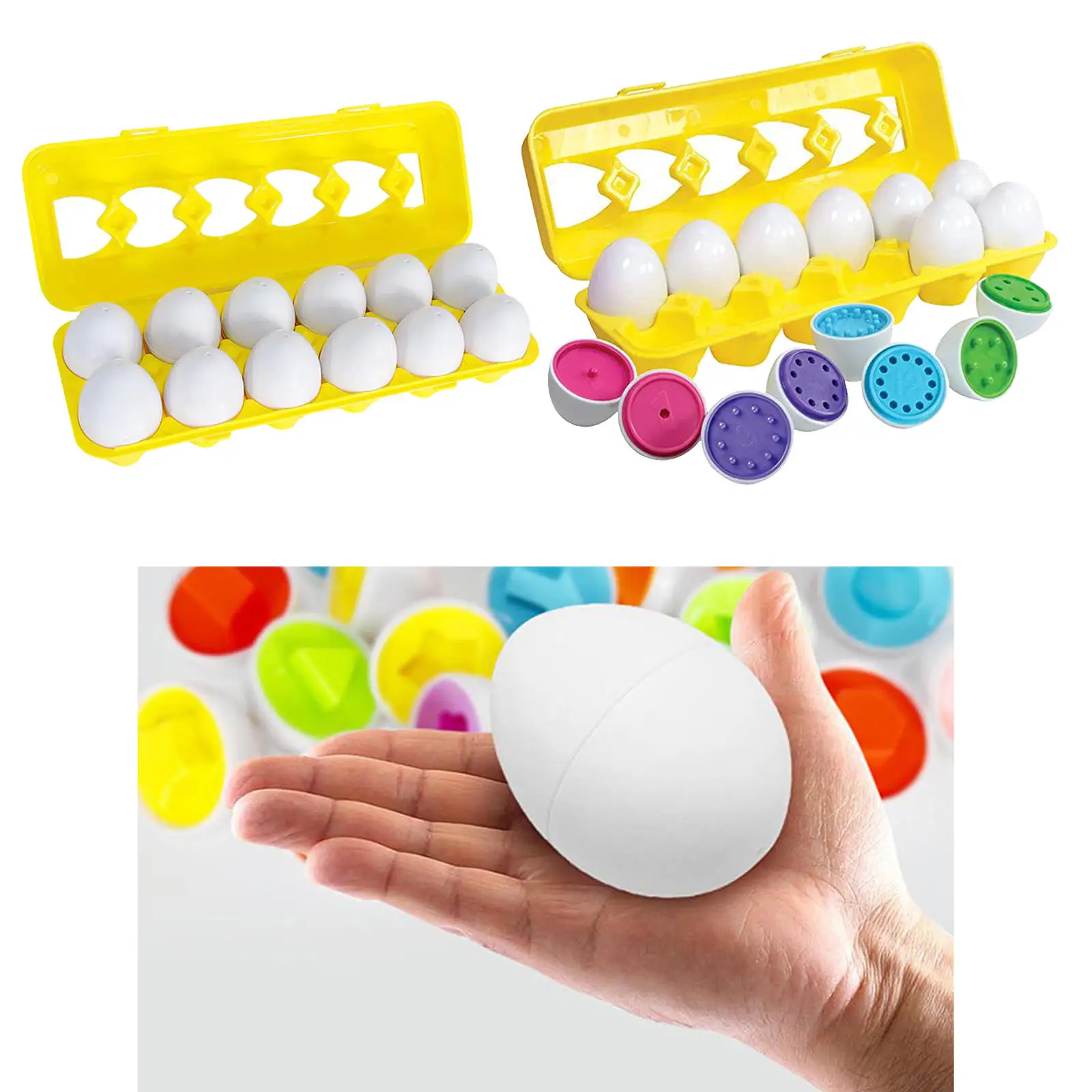 Educational toy recognize color shape matching count match egg fight inserted toys kids toddler toys puzzle
