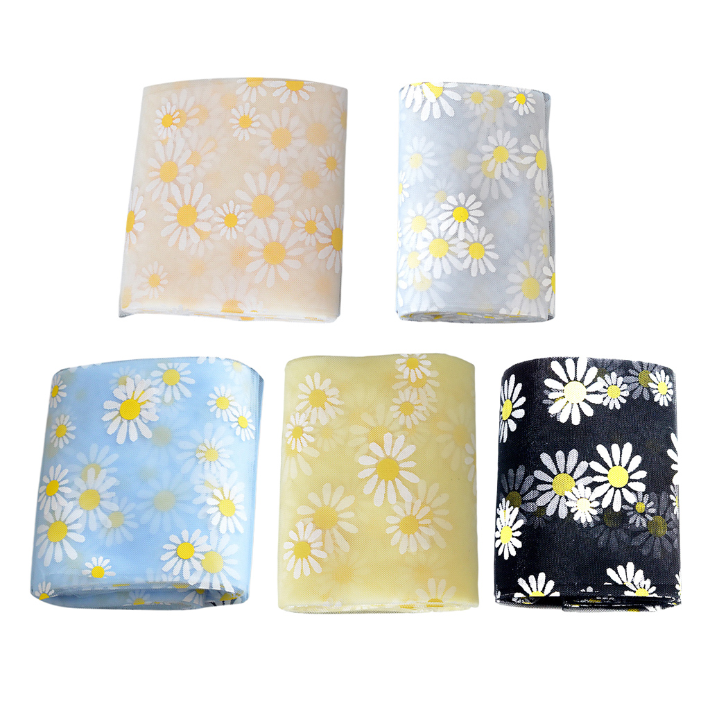 5m Lace Flower Fabric​ Daisy Sewing Edge Trim Chiffon Applique DIY Bridal Dres