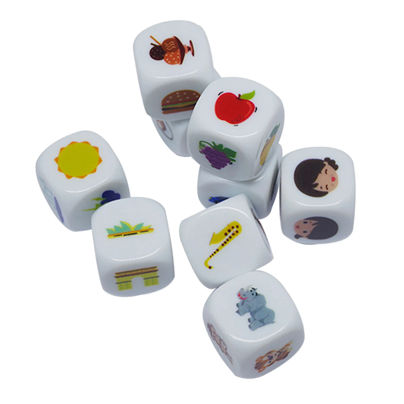 9 pcs Dice Telling Story Story Dice Game Family Party Funny Imagine Toys