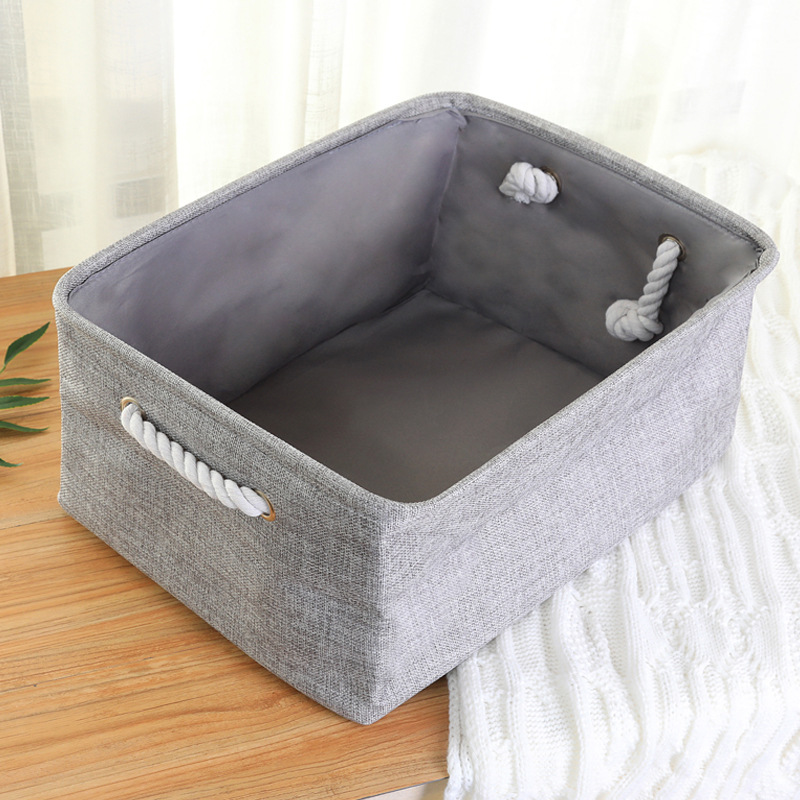 grey toy storage basket