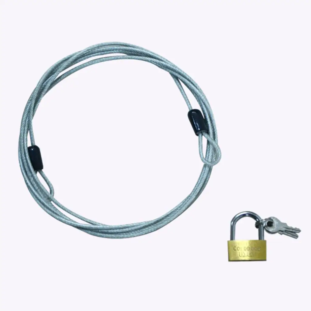Premium Motocycle Cover Lock and Cable - Heavy Duty Cabling and Padlock, 70cm