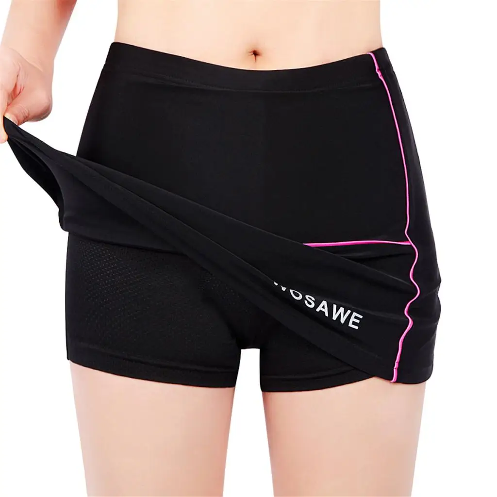 Women's Cycling Bicycle Shorts Pant-Skirt Shockproof Team Sports Safety Sportswear Running Skort