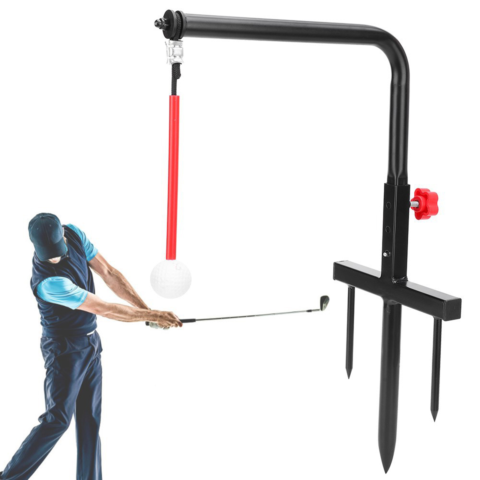 Portable Golf Swing Trainer Aid Device Practice Swing Helper Indoor Exercise