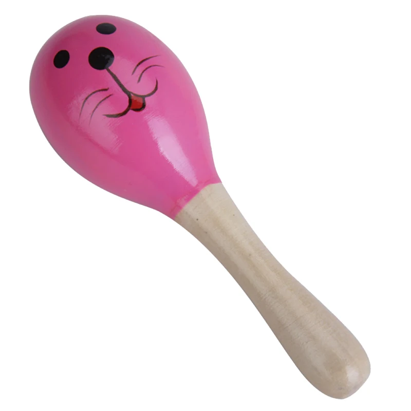 1pc Maracas Musical Instrument Toys Wooden Kids Educational Toys Gifts