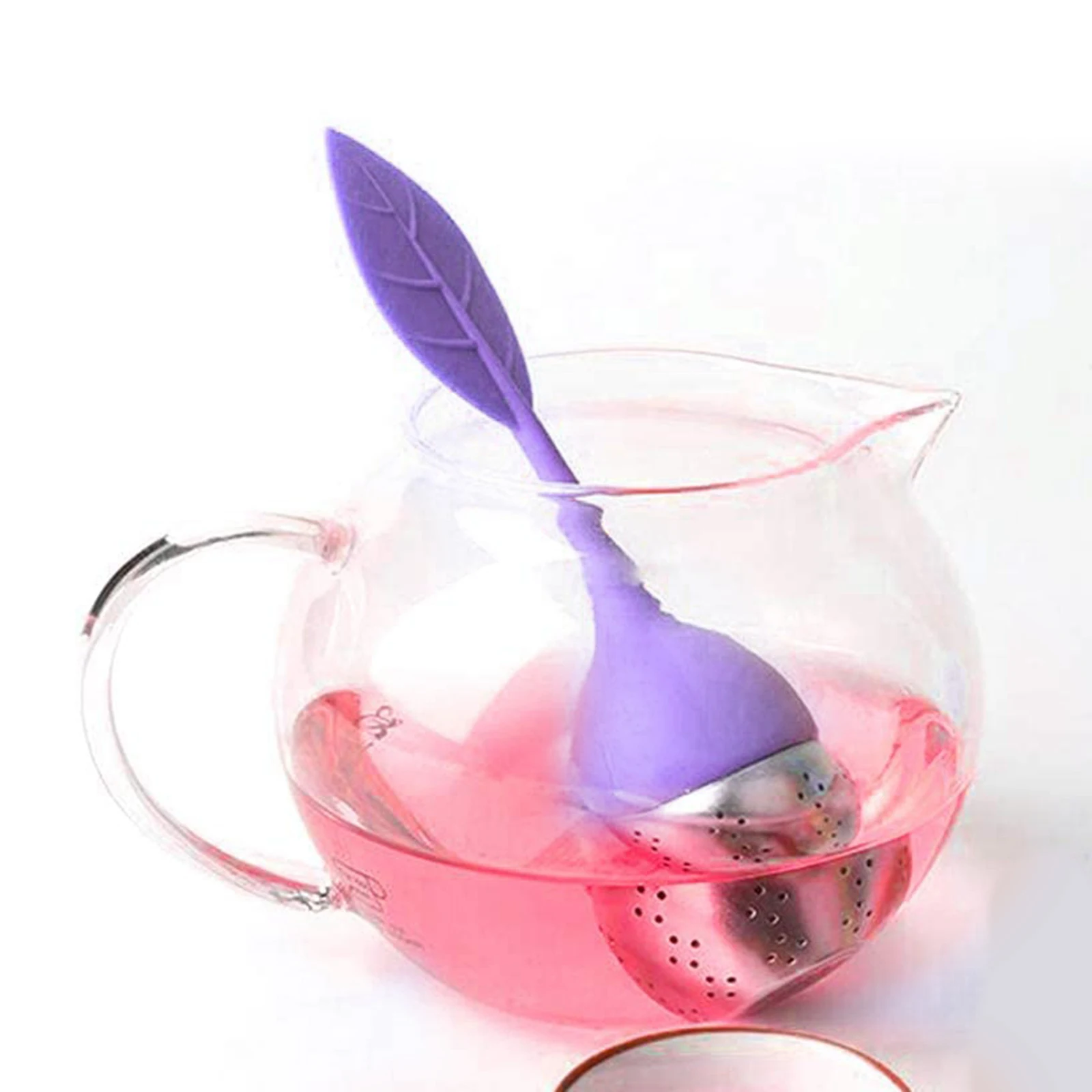 Household Tea Infuser Silicone Tea Strainer Silicone Tea Strainer r with Drip Tray Tea Balls Tea Strainers