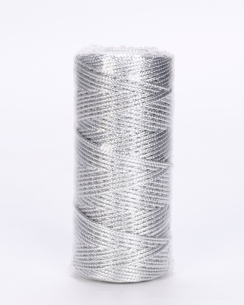 1,5 mm 100 m/Rolle Gold Silber Schnüre Metallic Schnur rutschfeste Schnur Riemen Faden Geschenktüten Kleidungsstück Schuhe Band DIY Nähen – Detail 9