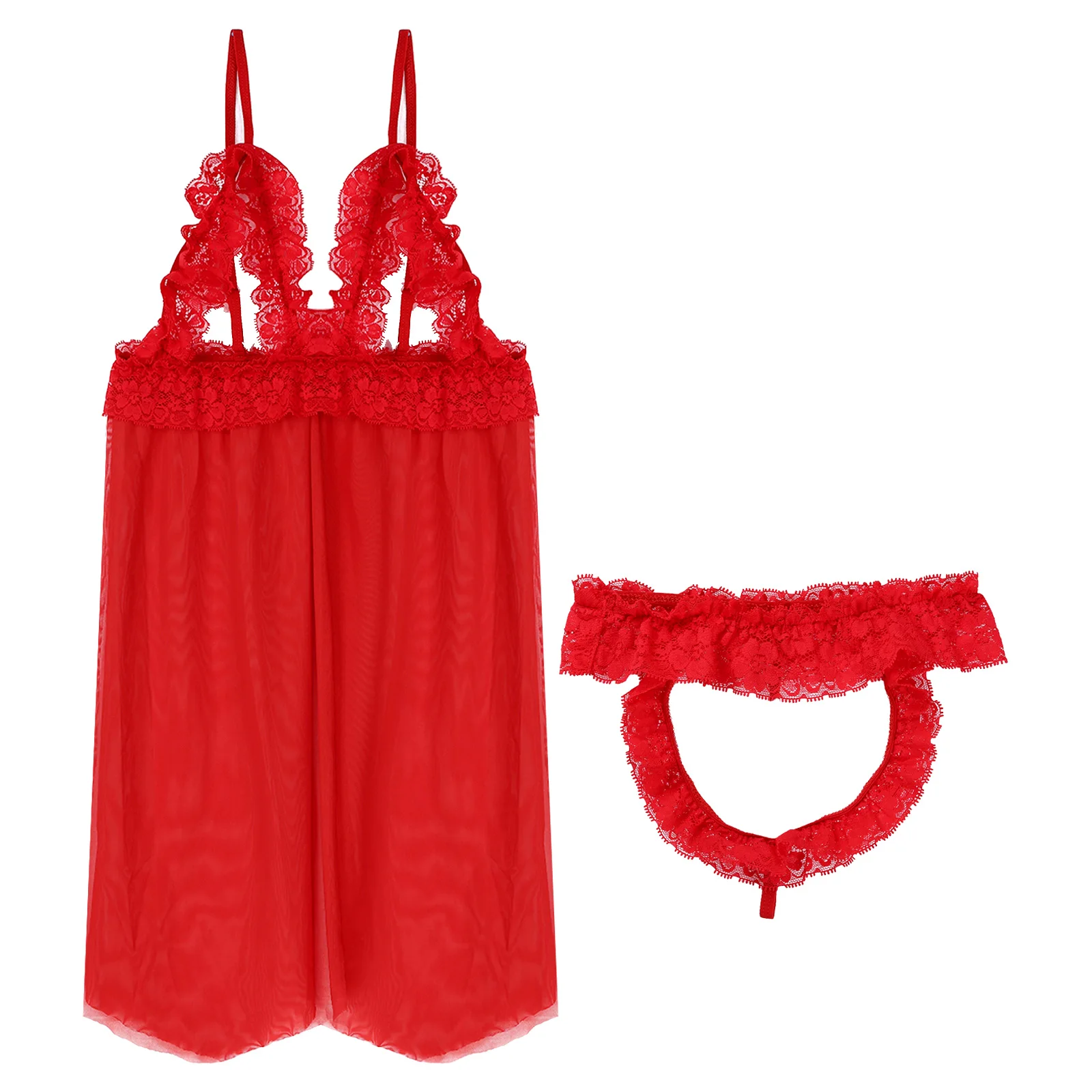 Комплект нижнего белья для мужчин, гей, Порно сексуальный, прозрачное  Сетчатое экзотическое платье, кружевная ночная рубашка, ночная рубашка |  AliExpress