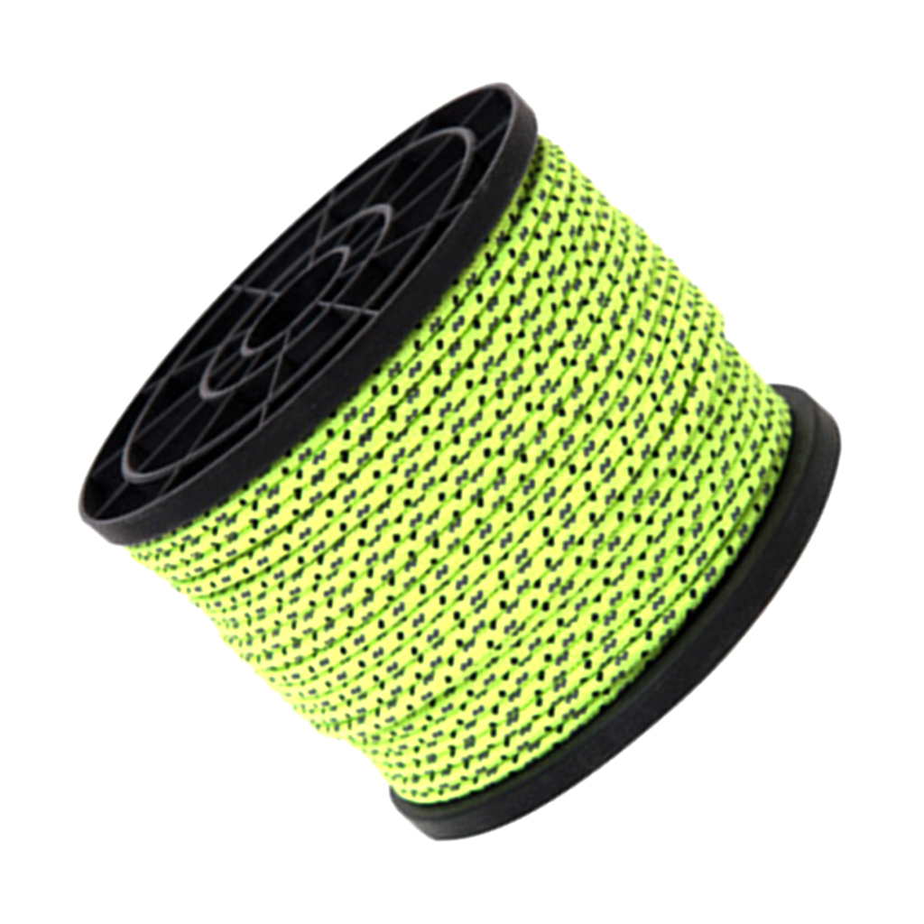 MagiDeal 4mm 50m Outdoor Reflective Camping Awning Cord Paracord Tent Reel Roll Guy Rope Line for camping Tent Awning Canopy