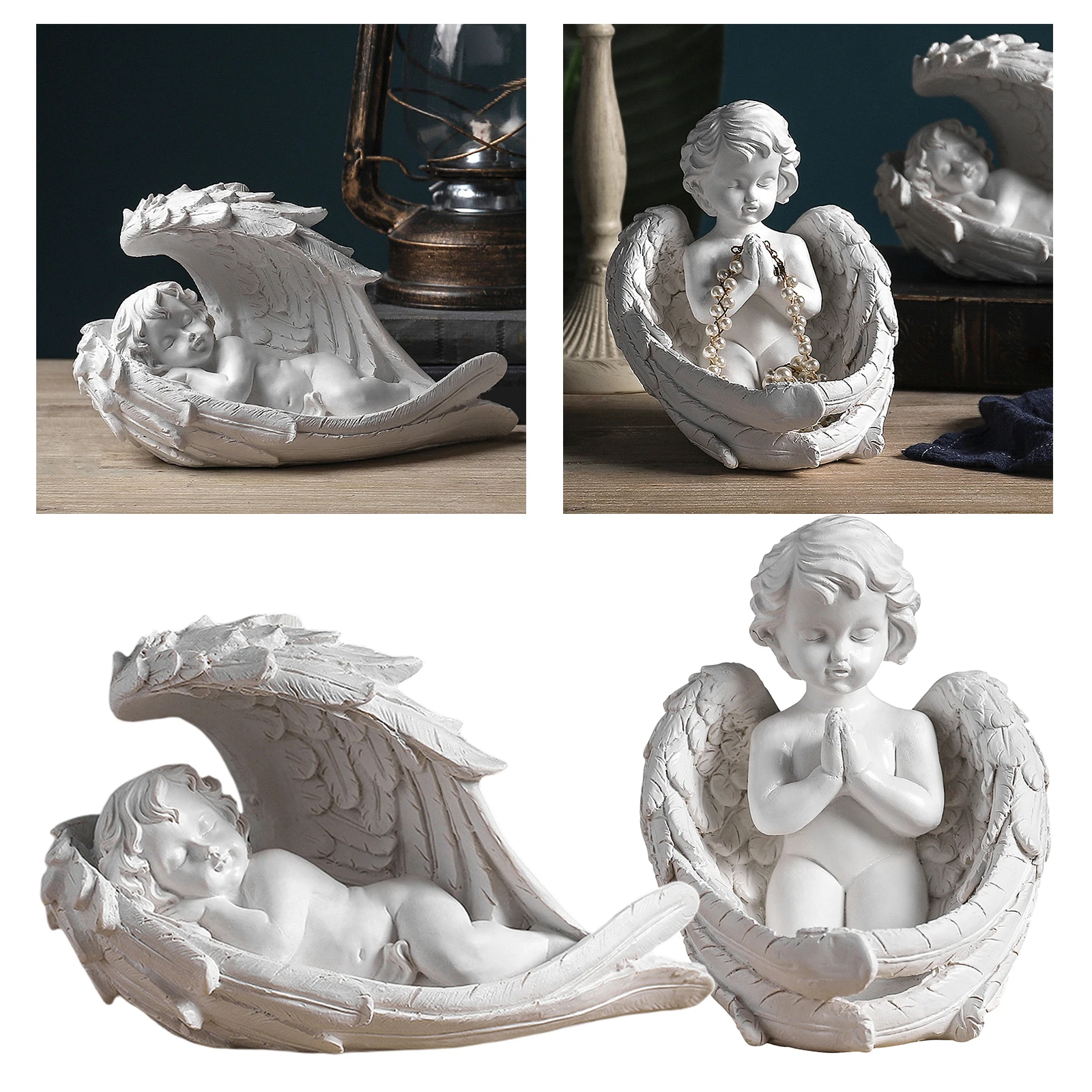 Baby Angel In Statue Figurine Home Decor Cherub Sculpture