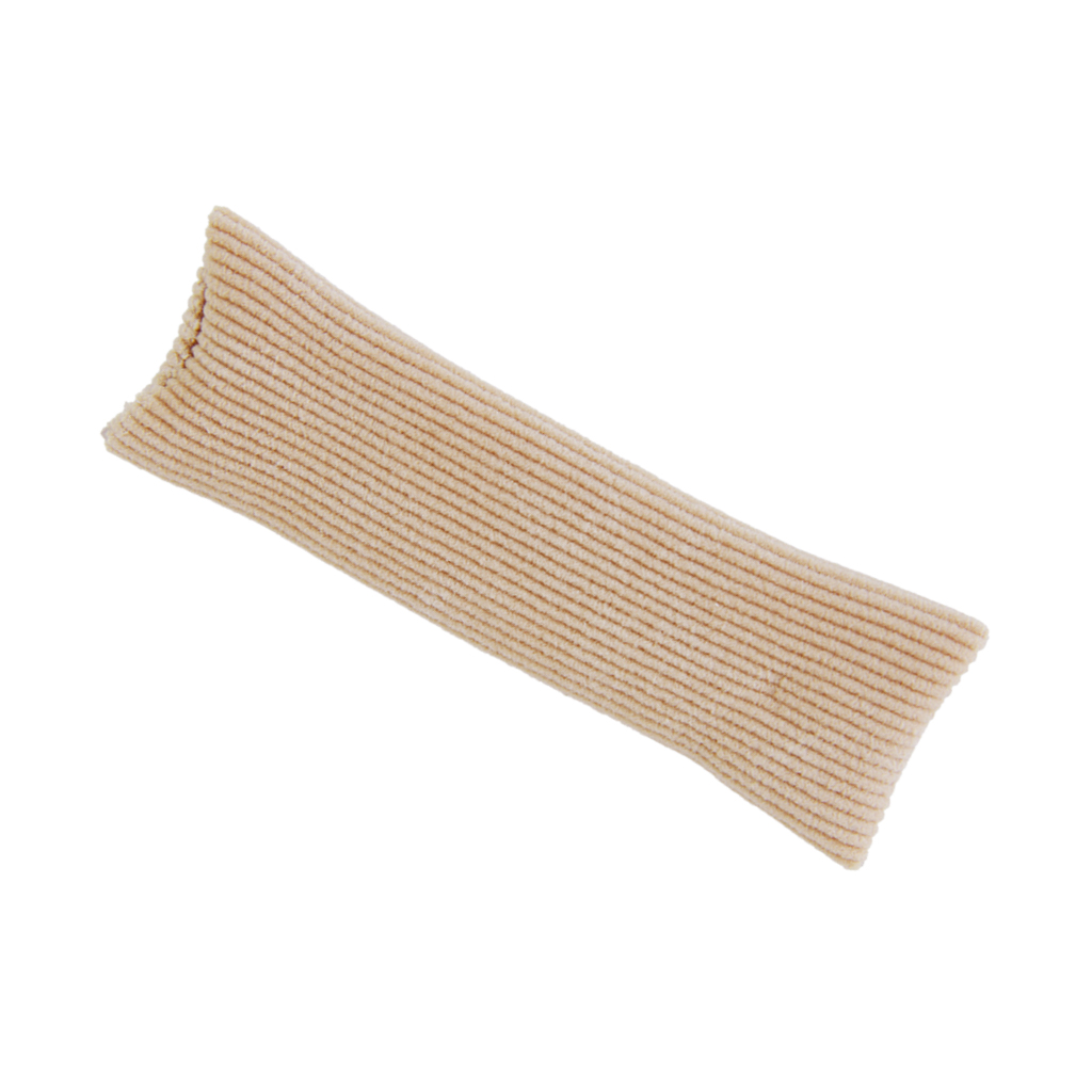 Fabric Gel Open Toe Tubes Cuttable Ribbed Knit Sleeves for Corns Blisters Callus