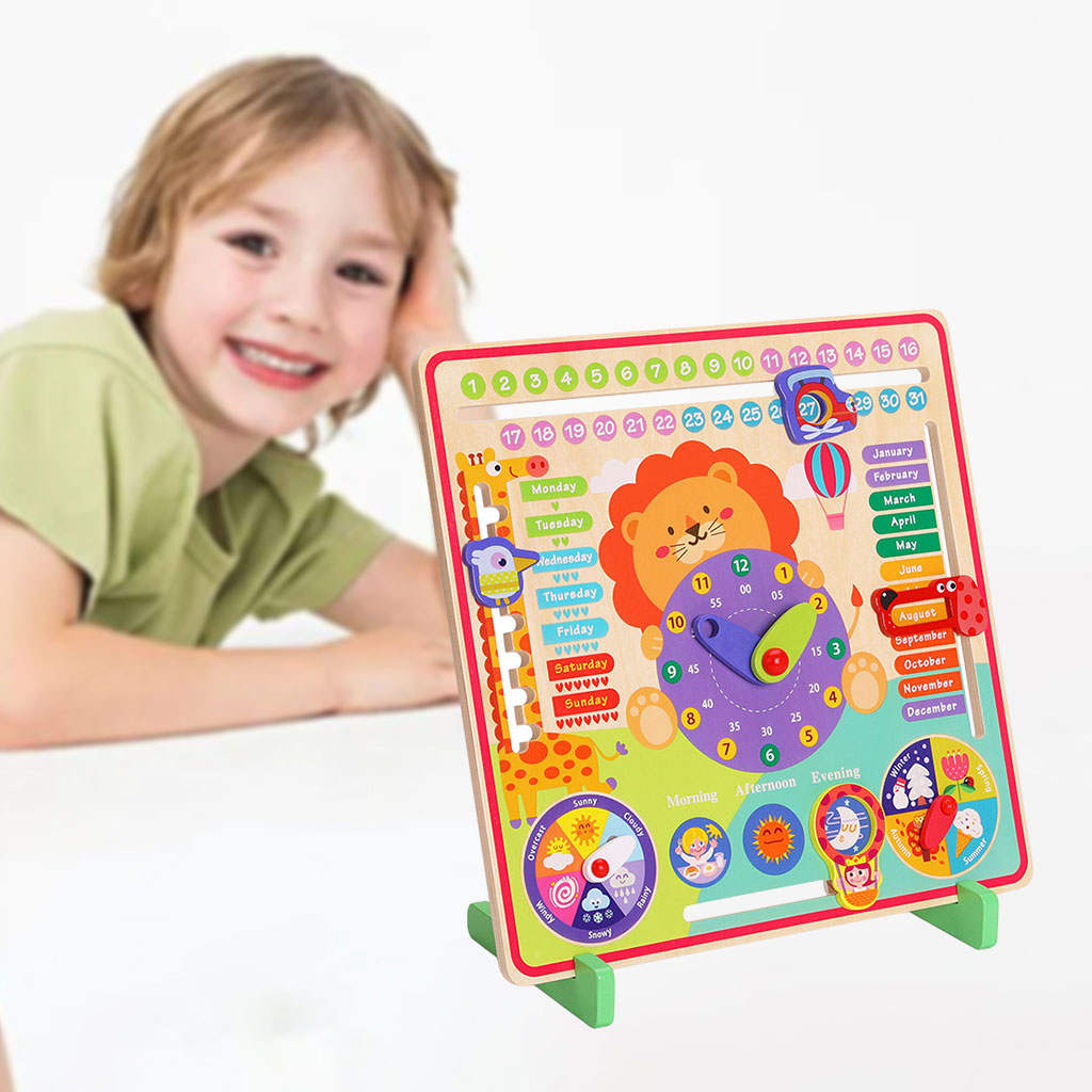 Kids Wooden Calendar Circle Time Center Children, Toddler, Nursery, Early Learning, Kindergarten, Classroom Learning Materials