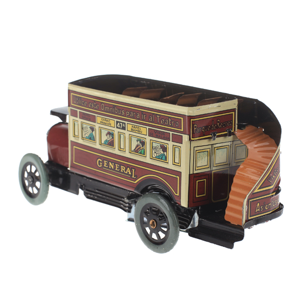 New Arrivals Tin Wind-up Double-decker General Omnibus Collectibles Tin Toy Classic Creative Gift for Kids Children Adults Toy