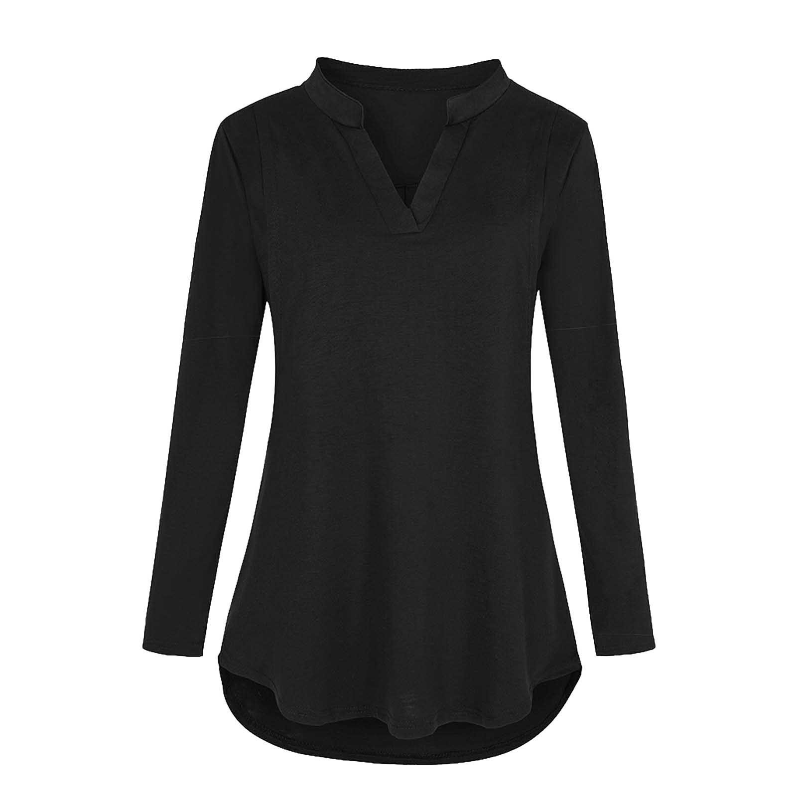 Camisa de Maternidade Roupa de Cor Sólida com Mangas Camiseta para Mulher Nova Compridas Grávida Roupa Amamentadora 5 Cheap Blusas & Camisas