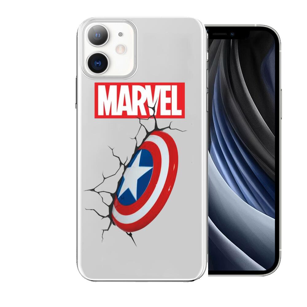 Прозрачный чехол для телефона в стиле аниме с логотипом Marvel Мстители для  iphone 11 pro max, чехлы 12 8 7 6 s XR PLUS X XS SE 2020 mini | AliExpress