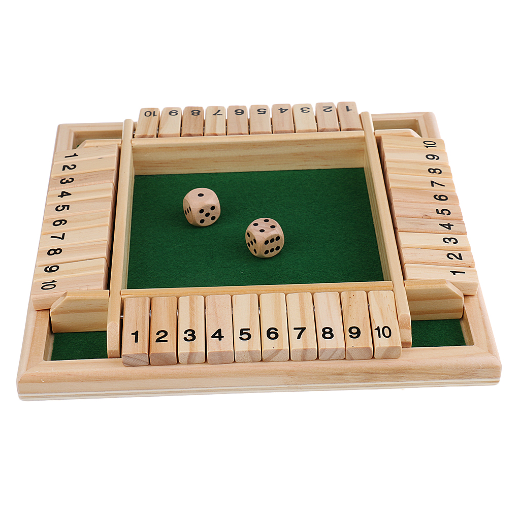 Classic Shut The Box Wooden Board Drinking Game Dice Kids Toy Christmas Gift