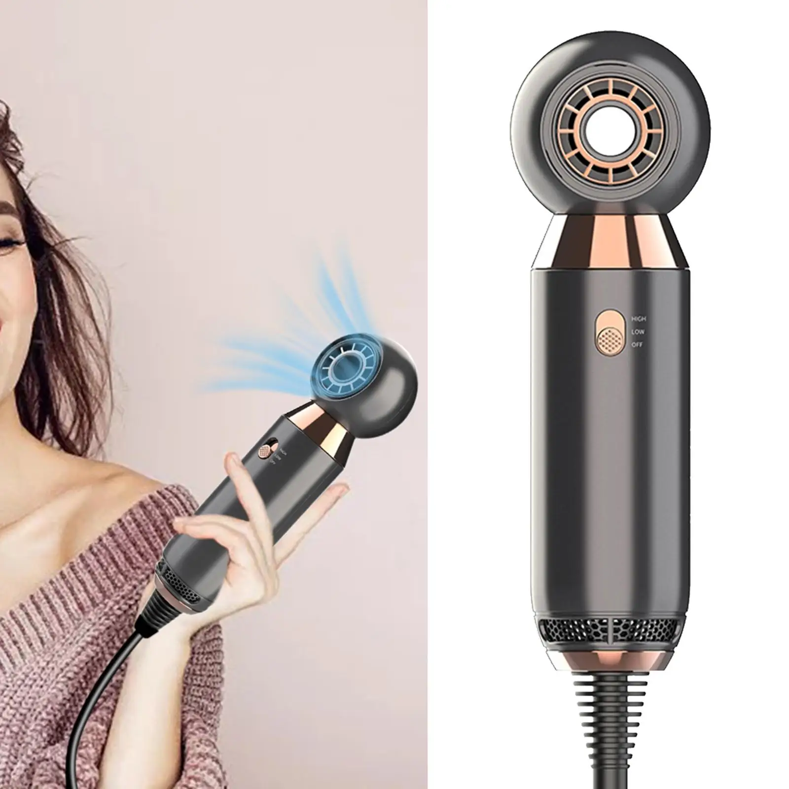 Electric Hair Dryer 800W Hot Cold Quick Dry Hot/Cold Air Hairdryer Blow Dryer for Hair Care Personal Care Dormitory Salon Hotel