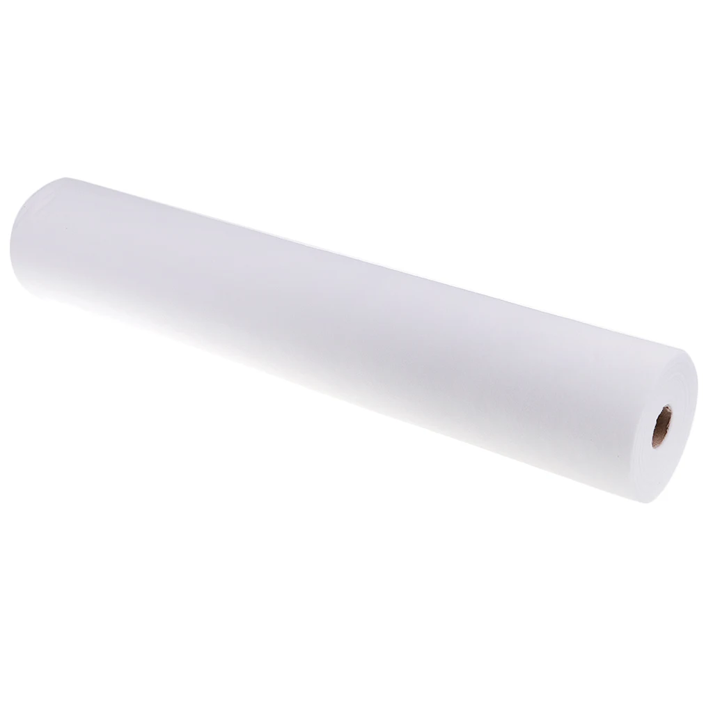 Disposable Non Woven Bed Sheet Roll Massage Table Paper Roll, 50x70cm/x19.7x27.6inch, White Color (50pcs/Roll)