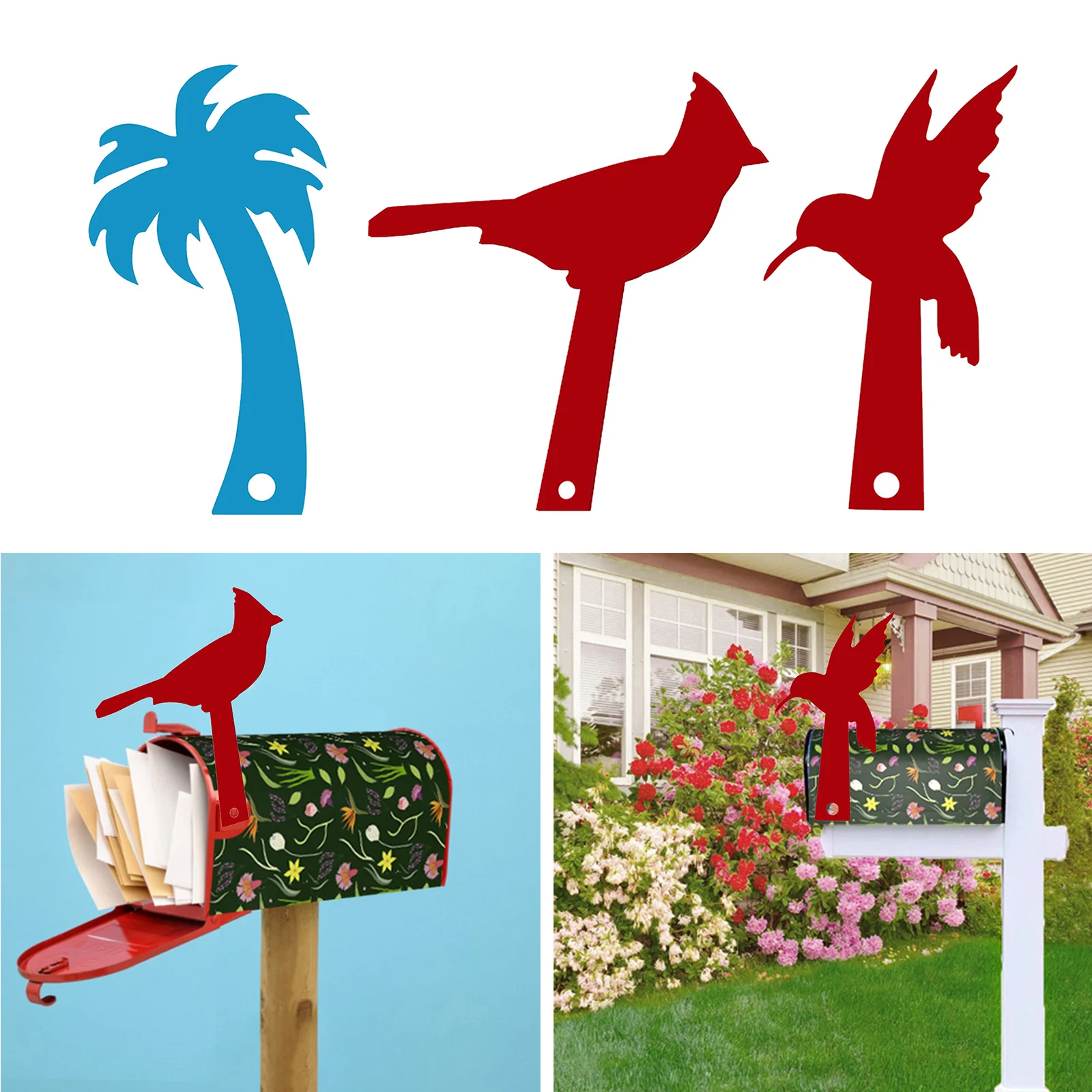 Creative Universal Mailbox Post Box Acrylic Plastic Replacement Flag 1.5cm Hole All Weather
