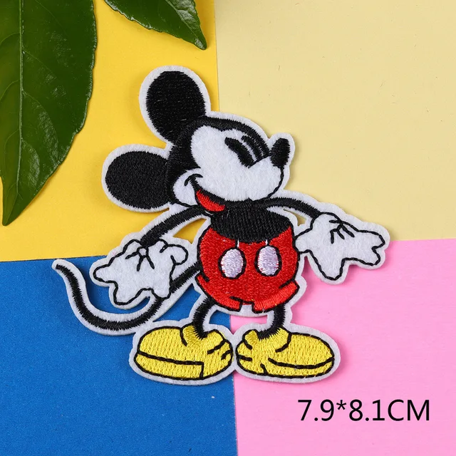 Mickey Mouse Cartoon 5.2cm x 8.2cm Iron On Applique Embroidery Patch 