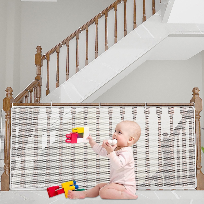 Corrimão de Proteção Corrimão Guarda Branco Malha Bebê Segurança Escadas Engrossar Ferroviário Net Criança Proofing Varanda 10ft x 28ec 1 Mamãe e Bebê