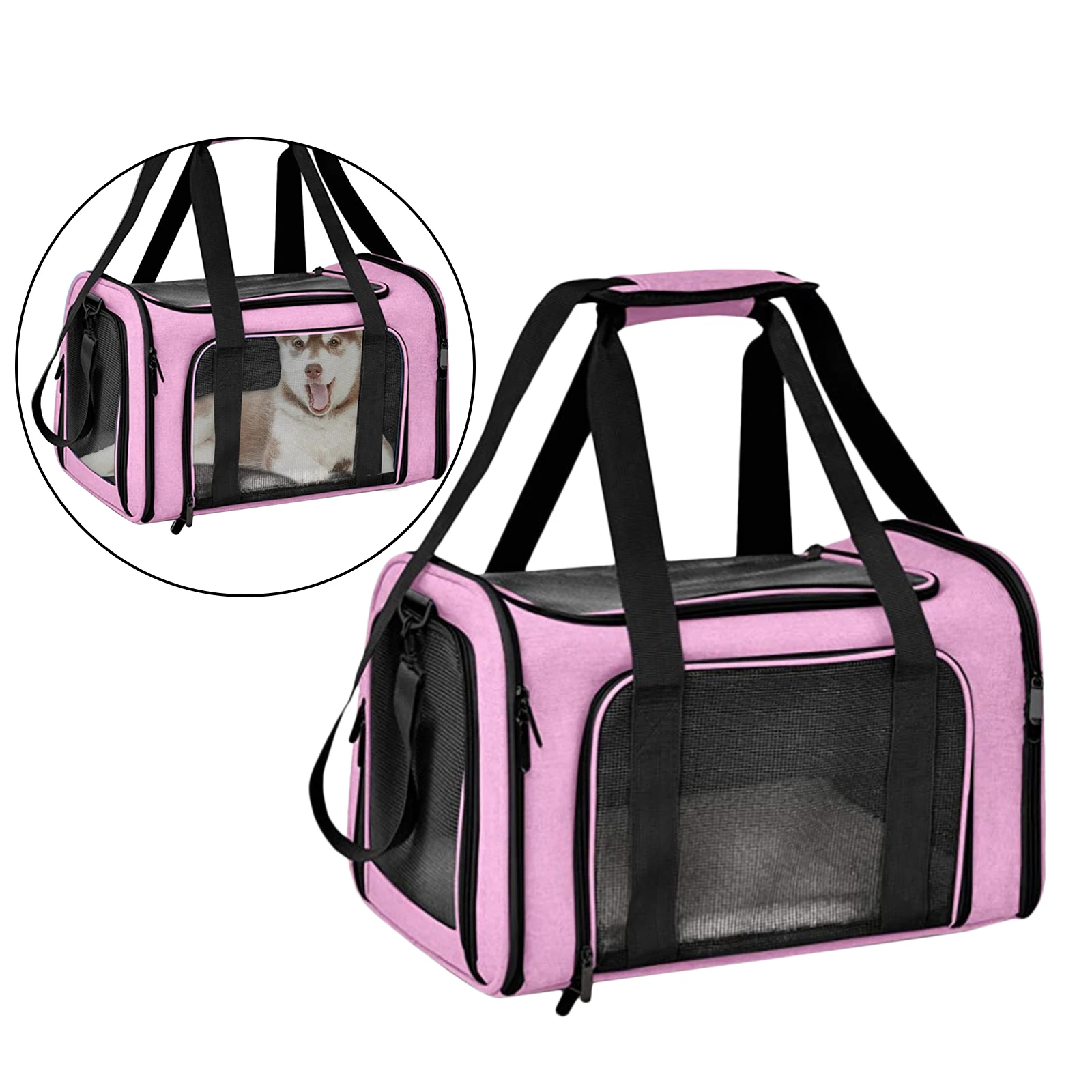 Soft Pet Carrier Cat Carrying Box Handbag Collapsible Cage Easy to Storage